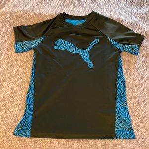 Puma black and blue dry fit athletic shirt